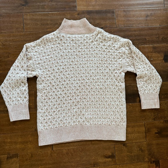 Womens Cable Knit roll neck Oversized Boxy Turtleneck Sweater, Boho Knit large - Picture 3 of 8